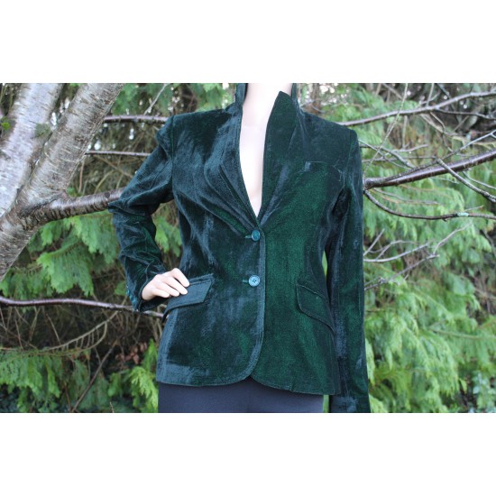 Dark Green Classic velvet Jacket